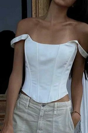 Y2K Charlotte Streetwear Bustier Corset Top