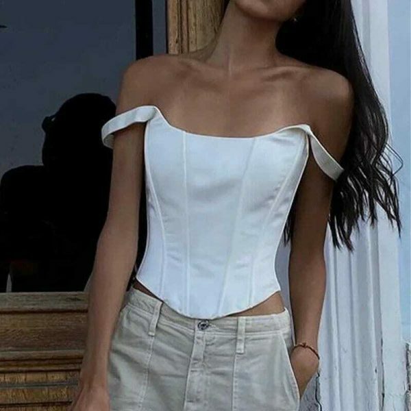 Y2K Charlotte Streetwear Bustier Corset Top