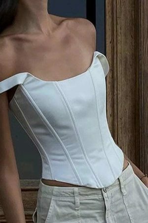 Y2K Charlotte Streetwear Bustier Corset Top