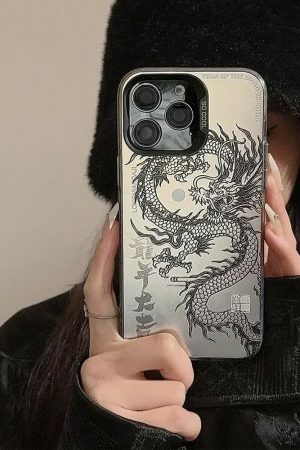 Y2K Chinese Dragon Streetwear iPhone Case