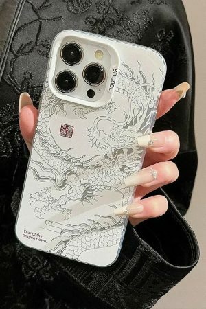 Y2K Chinese Dragon Streetwear iPhone Case