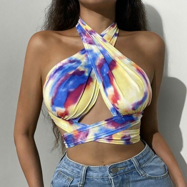 Y2K Colorful Fit Crop Top - Trendy Sexy Lolita Summer Fashion Street Chic