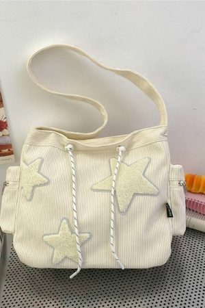 Y2K Corduroy Crossbody Shoulder Messenger Bag Cute Girl Christmas Gift