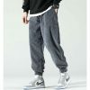 Y2K Corduroy Harem Pants Elastic Waist Trousers Streetwear Fashion