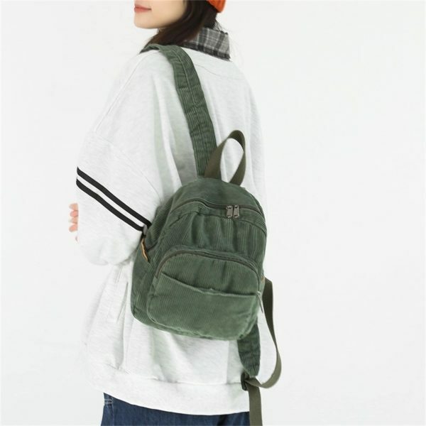 Y2K Corduroy Mini Backpack | Lightweight Streetwear Sling Bag