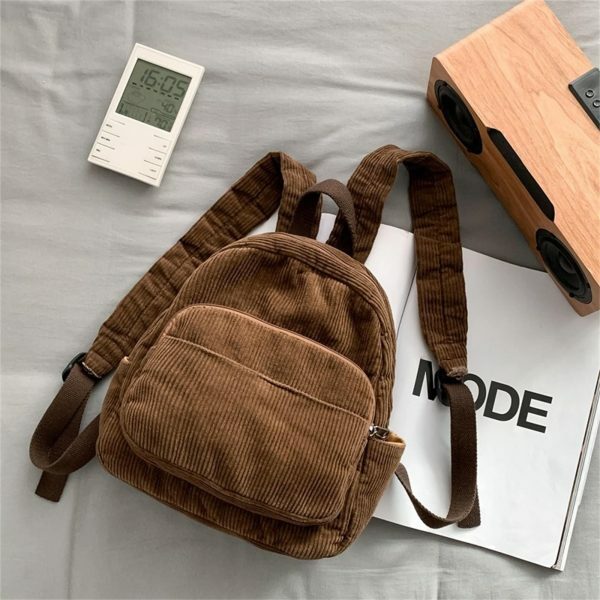 Y2K Corduroy Mini Backpack | Lightweight Streetwear Sling Bag