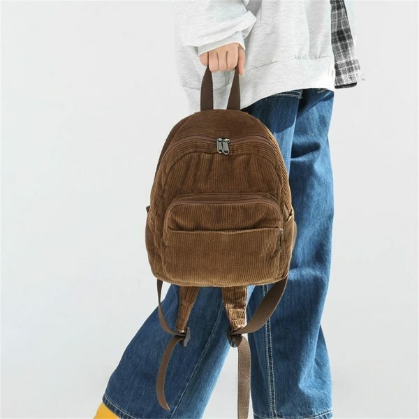 Y2K Corduroy Mini Backpack | Lightweight Streetwear Sling Bag