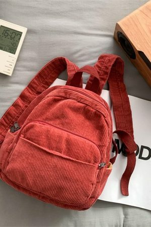 Y2K Corduroy Mini Backpack | Lightweight Streetwear Sling Bag