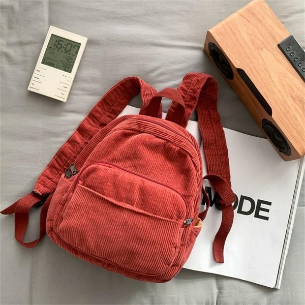 Y2K Corduroy Mini Backpack | Lightweight Streetwear Sling Bag