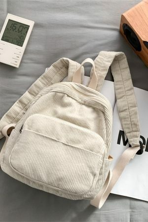 Y2K Corduroy Mini Backpack | Lightweight Streetwear Sling Bag