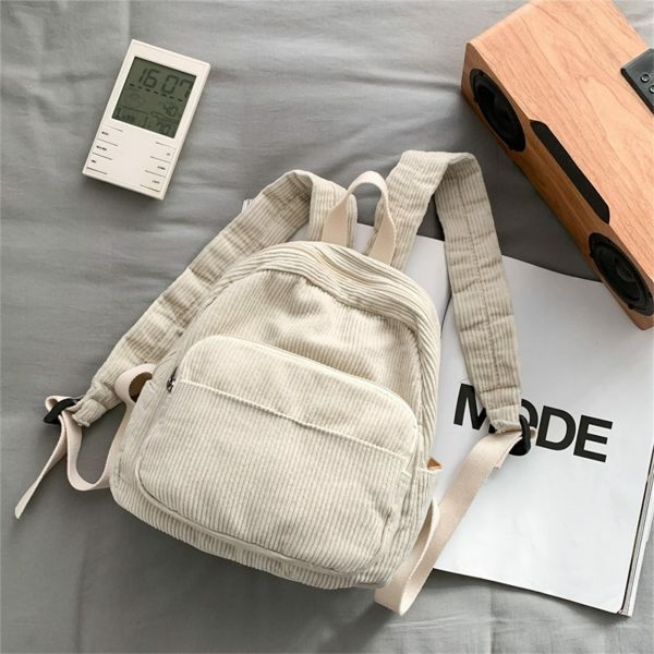 Y2K Corduroy Mini Backpack | Lightweight Streetwear Sling Bag