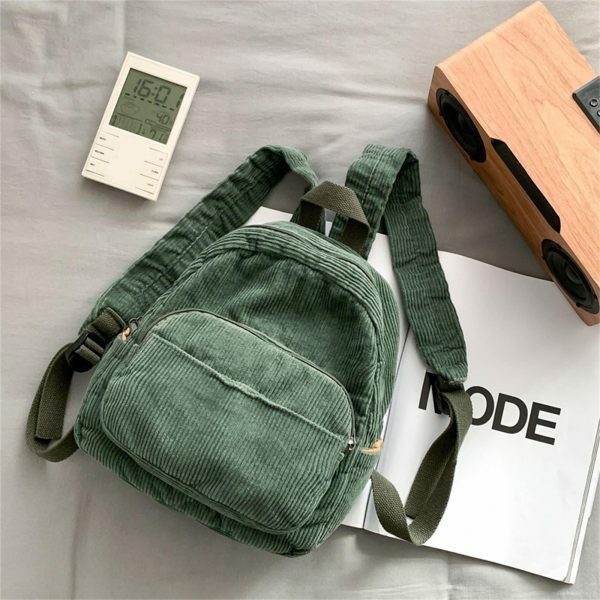 Y2K Corduroy Mini Backpack | Lightweight Streetwear Sling Bag