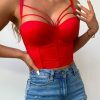 Y2K Corset Style Bustier Crop Top for Waist Smaller Aesthetics