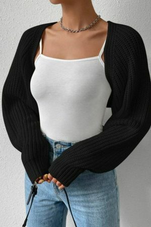 Y2K Crochet Knitted Fishnet Crop Top Streetwear Aesthetic Harajuku Hollow Out Smock Jumper