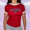 Y2K Cuba Jersey Top - Streetwear Soccer Baby Tee