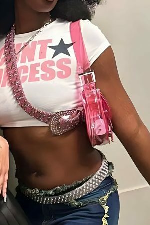 Y2K Cunt Princess Crop Top - Slogan Tee, Coquette Aesthetic, Soft Girl Era