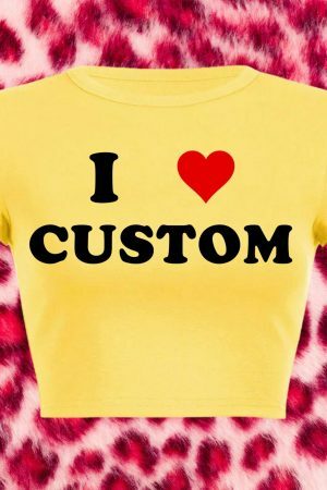 Y2K Custom I Heart Baby Tee, DIY Pedro Pascal Shirt - Gift for Her