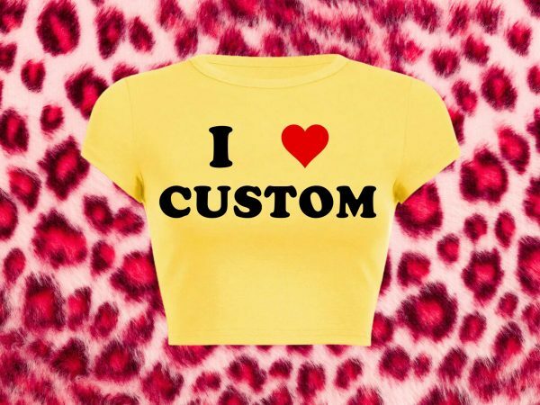 Y2K Custom I Heart Baby Tee, DIY Pedro Pascal Shirt - Gift for Her