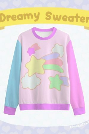 Y2K Dreamy Pastel Gamer Sweatshirt - Streetwear Aesthetic