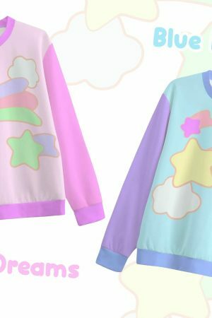 Y2K Dreamy Pastel Gamer Sweatshirt - Streetwear Aesthetic