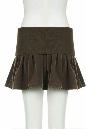 Y2K Fairycore Grunge Pleated Short Skirt - Streetwear Aesthetic