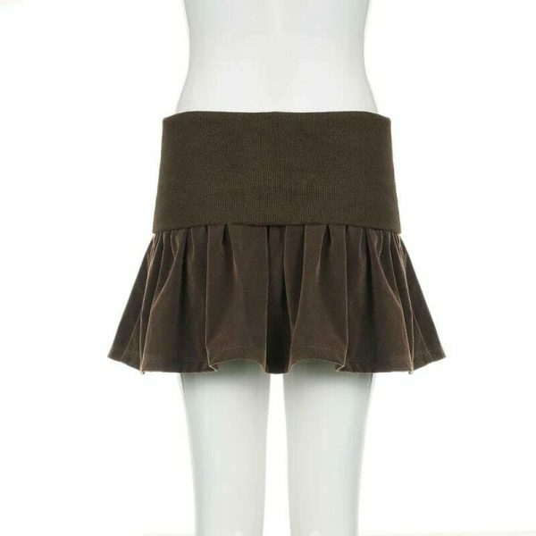 Y2K Fairycore Grunge Pleated Short Skirt - Streetwear Aesthetic