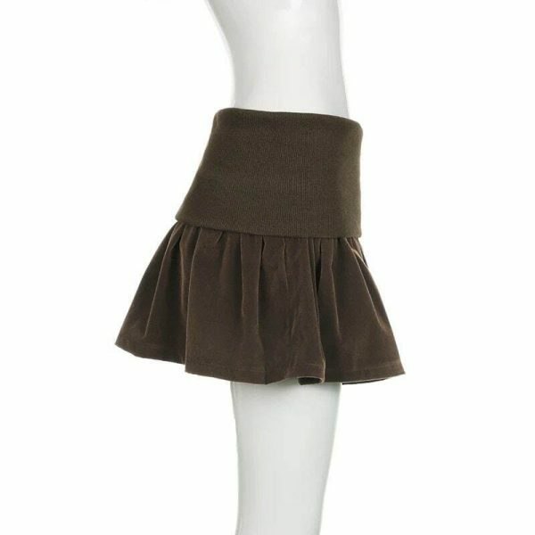 Y2K Fairycore Grunge Pleated Short Skirt - Streetwear Aesthetic