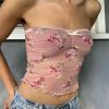 Y2K Floral Ditsy Tube Top - Streetwear Fashion Aesthetic