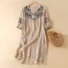 Y2K Floral Embroidered Streetwear Dress for Women