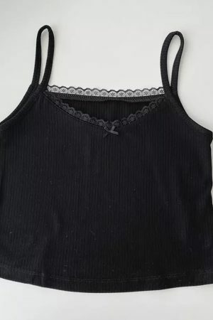 Y2K Floral Lace Cami Top