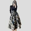 Y2K Floral Patchwork Midi Dress for Women