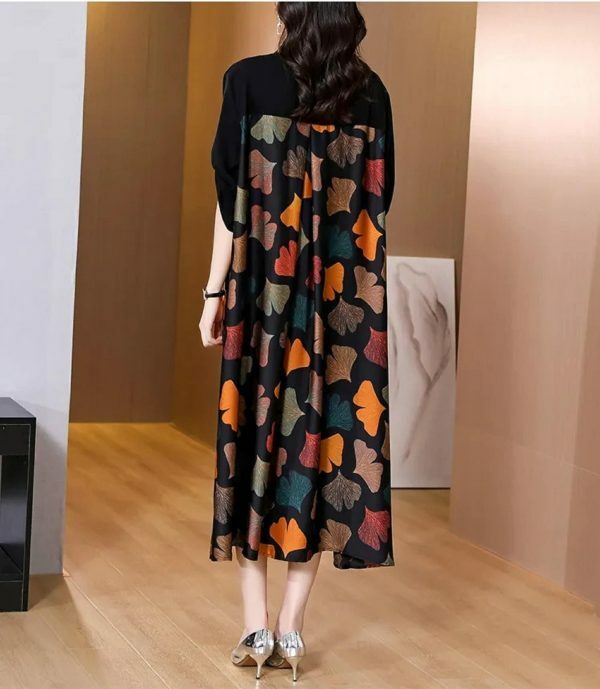 Y2K Floral Silk Dress for Women: Elegant, Stylish, Versatile Streetwear