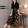 Y2K Floral Silk Dress for Women: Elegant, Stylish, Versatile Streetwear