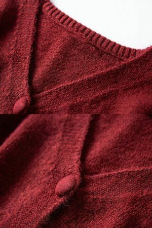 Y2K Fluffy Button Cardigan | Warm Pullover Knitted Sweater for Women