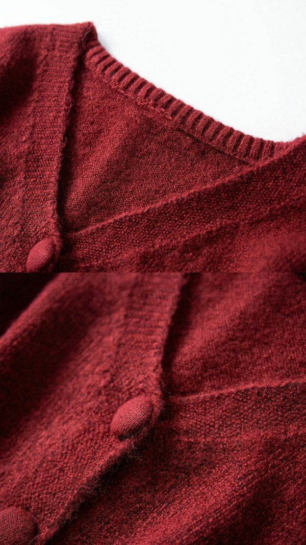 Y2K Fluffy Button Cardigan | Warm Pullover Knitted Sweater for Women