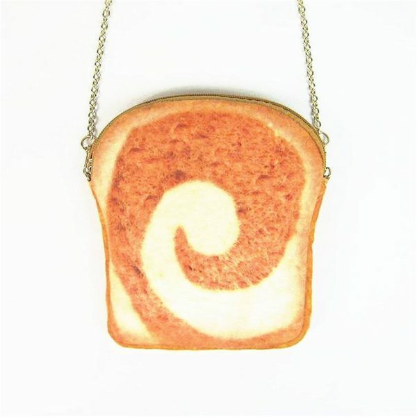 Y2K French Toast Shoulder Bag Orange Mini Crossbody Purse