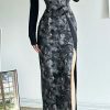 Y2K Gothic Grunge Retro Streetwear Long Sleeve Dress