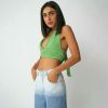 Y2K Green Halter Top - Women's Streetwear Vest for Trendy Summer Fashion