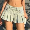 Y2K Grunge Preppy Denim Mini Skirt