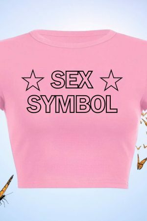 Y2K Grunge Slogan Baby Tee Streetwear Aesthetic Crop Top