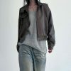 Y2K Grunge Streetwear Faux Leather Zip-Up Jacket for Women