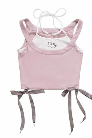 Y2K Halter Tank Top Set