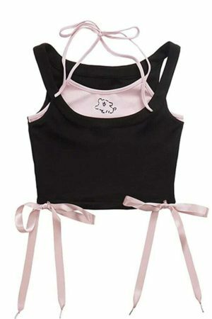 Y2K Halter Tank Top Set