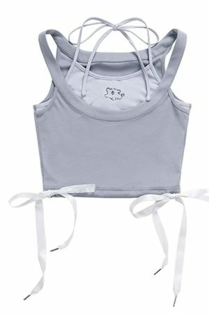 Y2K Halter Tank Top Set