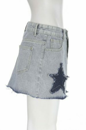 Y2K Harajuku A-Line Vintage Grunge Denim Mini Skirt