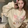 Y2K Harajuku Cat Sweater - Streetwear Aesthetic