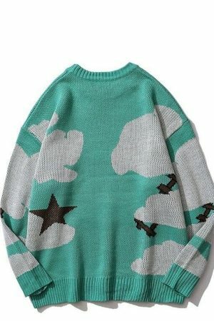 Y2K Harajuku Vintage Cartoon Anime Knitted Sweater Streetwear Oversized Hip Hop Pullover