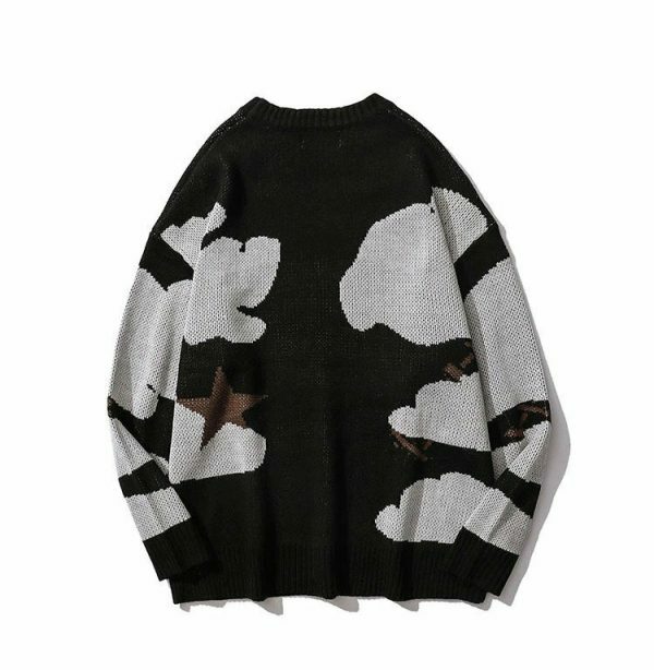 Y2K Harajuku Vintage Cartoon Anime Knitted Sweater Streetwear Oversized Hip Hop Pullover