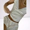 Y2K Heart Tank and Shorts Set - Vintage Lace Cyber Streetwear