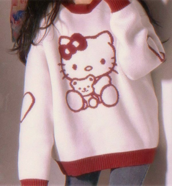 Y2K Hello Kitty Streetwear Sweater